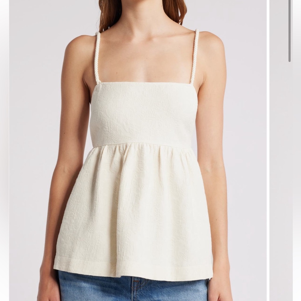 NWOT & Other Stories Cream Peplum Camisole Top